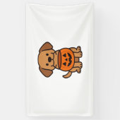 Schattigee Cartoon Dog Trick-or-Treating Classic T Spandoek (Verticaal)