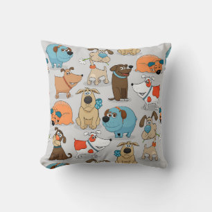 Schattigee Cartoon Doggies en Puppies Kussen
