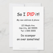 Schattigee Cartoon Eekhoorn Bewegende Aankondiging (Achterkant)