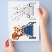 Schattigee Cartoon eekhoorn kleurplaat Flyer (Hand)