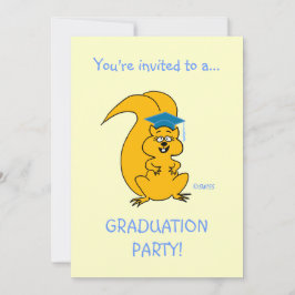 Schattigee Cartoon Eekhoorn Outdoor Graduatie Part Kaart