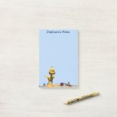 Schattigee Cartoon eend en krab op het strand Post-it® Notes (Op bureau)