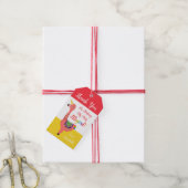 Schattigee Cartoon Eenhoorn Flamingo Llama Verjaar Cadeaulabel (Met Touw)