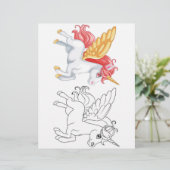 Schattigee Cartoon Eenhoorn kleurplaat (Staand voorkant)