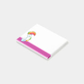 Schattigee cartoon Eenhoorn Post It Post-it® Notes (Schuin)