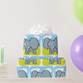 Schattigee Cartoon Elephant Fun Oerwoud Dier Cadeaupapier