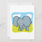 Schattigee Cartoon Elephant Fun Oerwoud Dier Kaart (Voorkant)