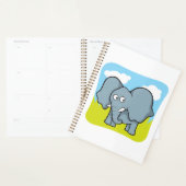Schattigee Cartoon Elephant Fun Oerwoud Dier Planner (Display)