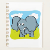 Schattigee Cartoon Elephant Fun Oerwoud Dier Planner (Voorkant)