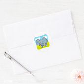 Schattigee Cartoon Elephant Fun Oerwoud Dier Ronde Sticker