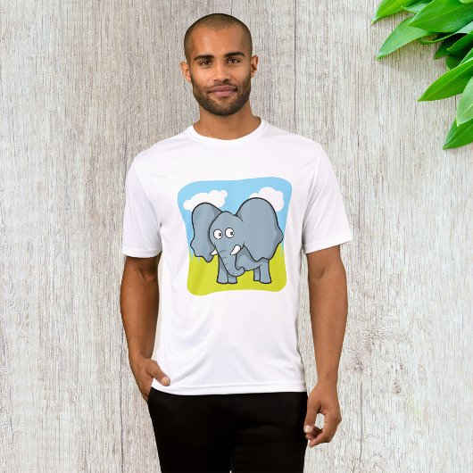 Schattigee Cartoon Elephant Fun Oerwoud Dier T-shirt