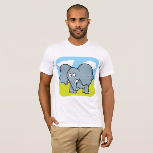 Schattigee Cartoon Elephant Fun Oerwoud Dier T-shirt