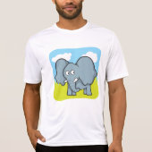 Schattigee Cartoon Elephant Fun Oerwoud Dier T-shirt (Voorkant)