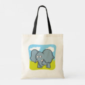 Schattigee Cartoon Elephant Fun Oerwoud Dier Tote Bag (Achterkant)