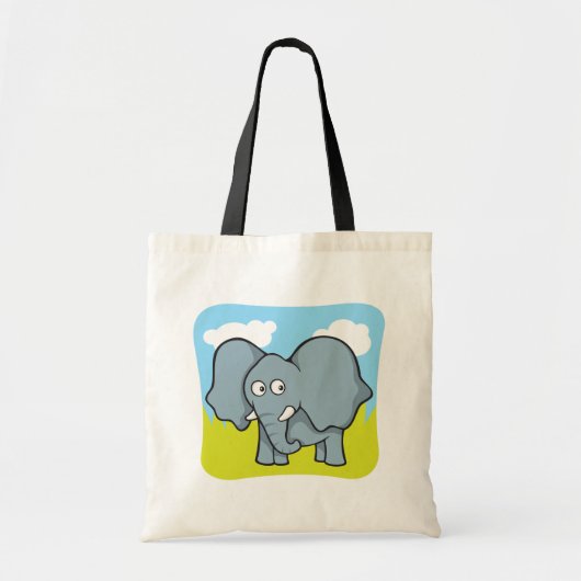 Schattigee Cartoon Elephant Fun Oerwoud Dier Tote Bag (Voorkant)