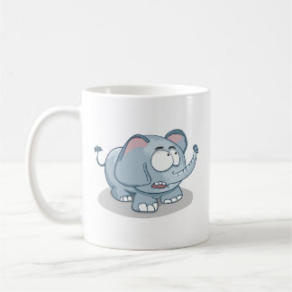 Schattigee Cartoon Elephant Funny Coffee Mok