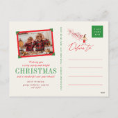 Schattigee Cartoon Elf & Swirls Magische Vrolijk K Feestdagenkaart (Achterkant)