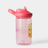 Schattigee Cartoon en kaas gepersonaliseerd Waterfles (Rechts)