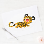Schattigee Cartoon Facetious Leopard Sticker (Envelop)