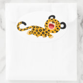 Schattigee Cartoon Facetious Leopard Sticker (Tas)