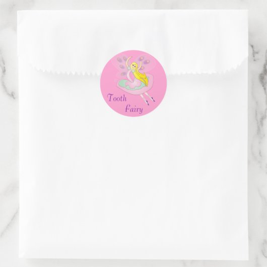 Schattigee Cartoon Fairy Ronde Sticker (Tas)