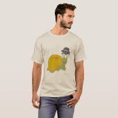 Schattigee Cartoon Fedora Hepcat slak karakter T-shirt (Voorkant volledig)