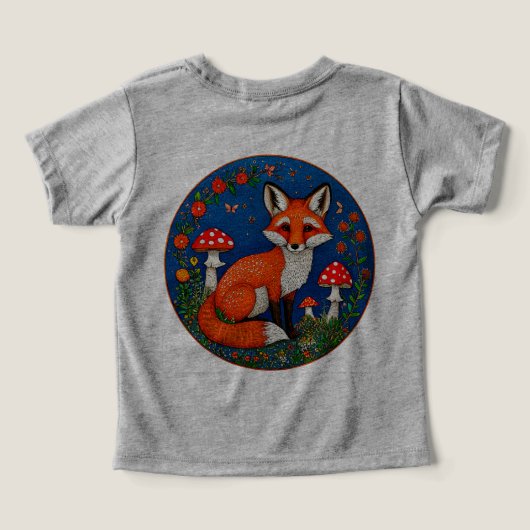 Schattigee cartoon fox (Design achterkant)
