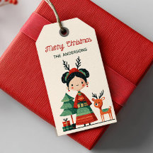 Schattigee Cartoon Frida Kahlo Retro Vrolijk Kerst