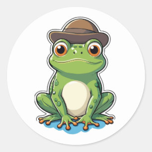 Schattigee Cartoon Frog Sticker - Schattige amfibi