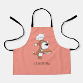 Schattigee Cartoon Funny Chef Cook Dog Puppy Keuke Schort (Voorkant)
