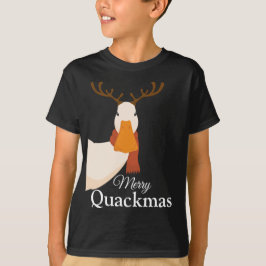 Schattigee cartoon Funny Christmas Duck Merry Quac T-shirt