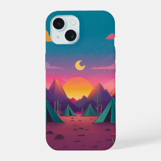 Schattigee cartoon gedrukte iPhone hoesje wandpapi 15 Case