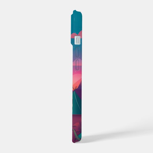 Schattigee cartoon gedrukte iPhone hoesje wandpapi iPhone 15 Case (Linkerkant)