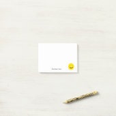 Schattigee Cartoon Geel Gelukkig Lachend Gezicht C Post-it® Notes (Op bureau)