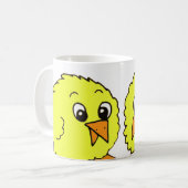Schattigee Cartoon gele kuikens Koffiemok (Voorkant links)