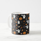 Schattigee Cartoon Ghost en pompoen Pattern Mok | (Voorkant links)