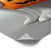 Schattigee Cartoon Ghost met een Trick-or-Treat Ba Poster (Hoek)