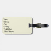 Schattigee cartoon giraffe hoofd decoratie bagagelabel (Achterkant horizontaal)