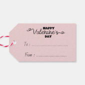 Schattigee Cartoon Giraffe Lovers Hearts Valentijn Cadeaulabel (Achterkant Horizontaal)