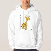 Schattigee Cartoon Giraffe op Wiskunde X-Y-as Hoodie (Voorkant)