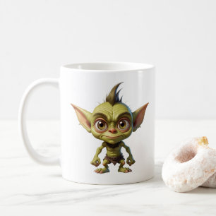 Schattigee Cartoon Goblin met puntige oren Koffiemok
