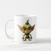 Schattigee Cartoon Goblin met puntige oren Koffiemok (Links)