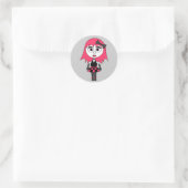 Schattigee Cartoon Gothic Meisje Stickers (Tas)