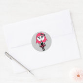 Schattigee Cartoon Gothic Meisje Stickers (Envelop)