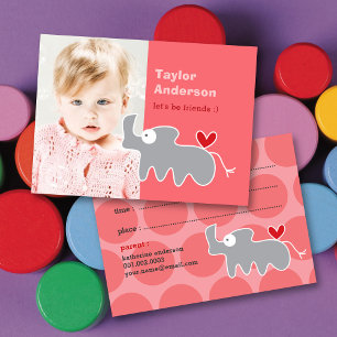 Schattigee Cartoon grijs neushoorn foto Kind speel Contactkaartje