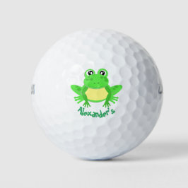 Schattigee Cartoon Groene Kawaii Kikker Golfballen