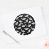 Schattigee Cartoon haaien herhalen vector patroon Ronde Sticker (Envelop)