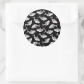 Schattigee Cartoon haaien herhalen vector patroon Ronde Sticker (Tas)