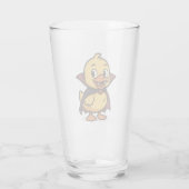 Schattigee cartoon Halloween eendenvampier Glas (Achterkant)