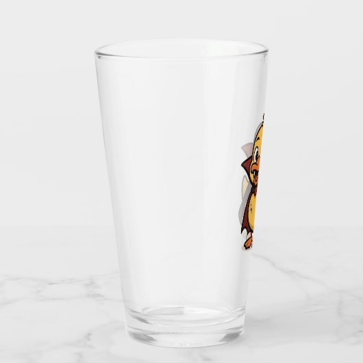 Schattigee cartoon Halloween eendenvampier Glas (Rechts)